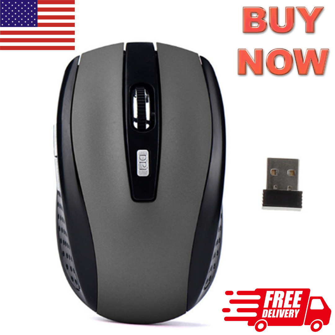 Wireless Optical Mouse Mice 2.4GHz USB Receiver For Laptop PC Computer DPI lot