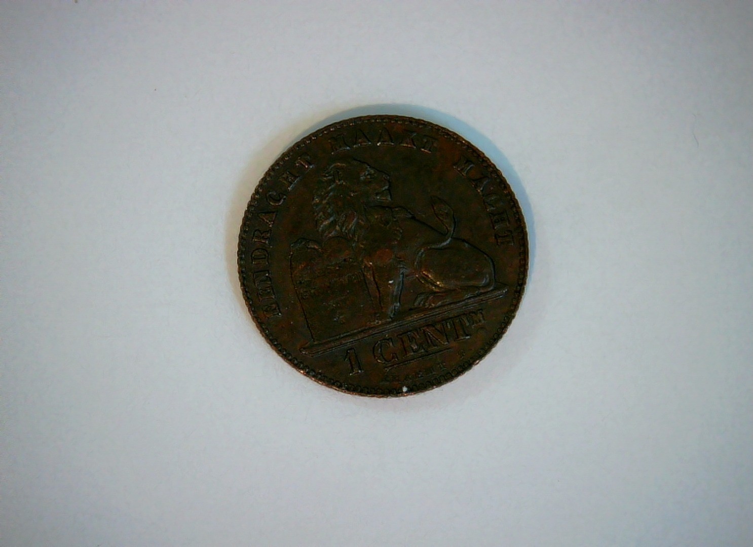 UK 1907 1c British North Borneo 1 Cent (Coat of Arms / Crowned monogram) Coin