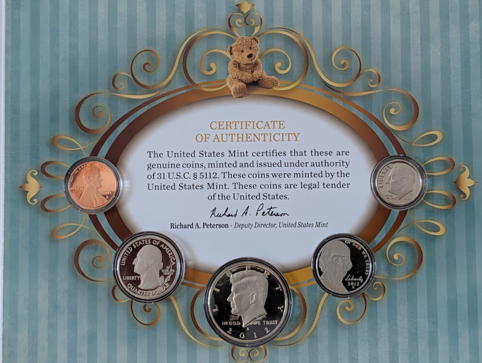 2012 US Mint birth year coin set