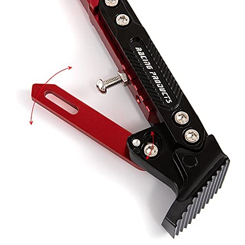 Motorcycle Kickstand Adjustable Foot Side Support Parking Kickstand for Red