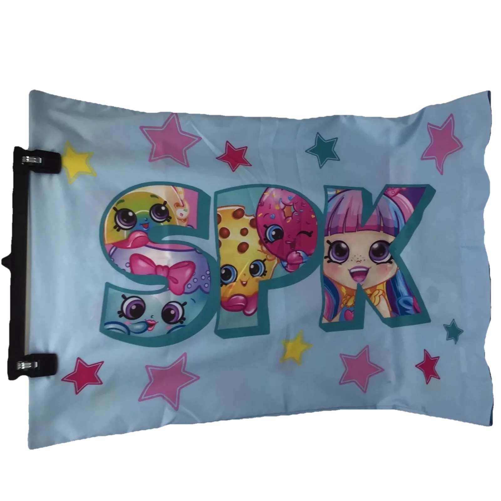 Shopkins Standard Pillowcase Love SPK Double Sided Blue Crafters Moose 2018
