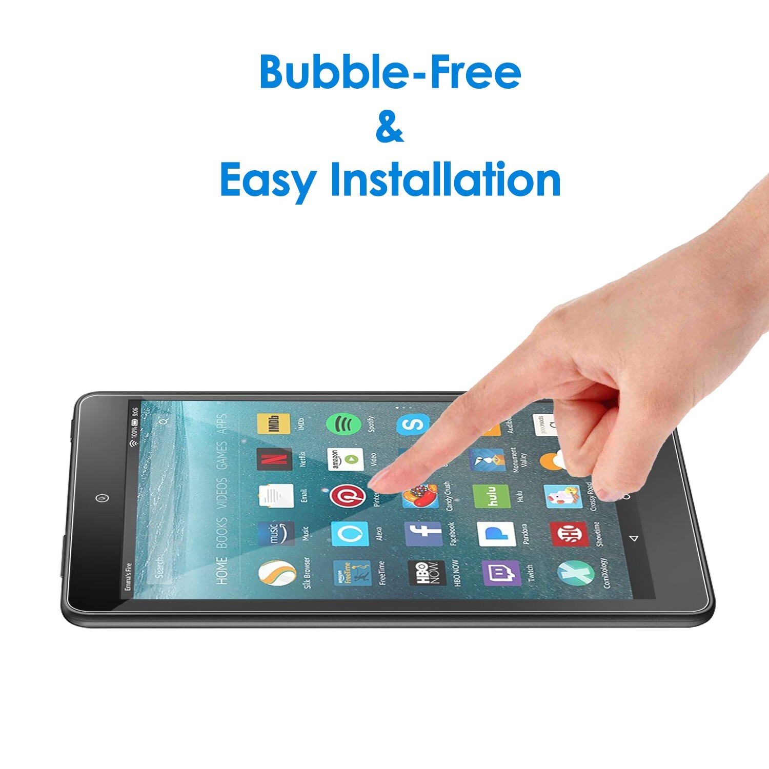 JETech Screen Protector for Amazon Fire 7 (9th / 7th Gen) Tempered Glass Film