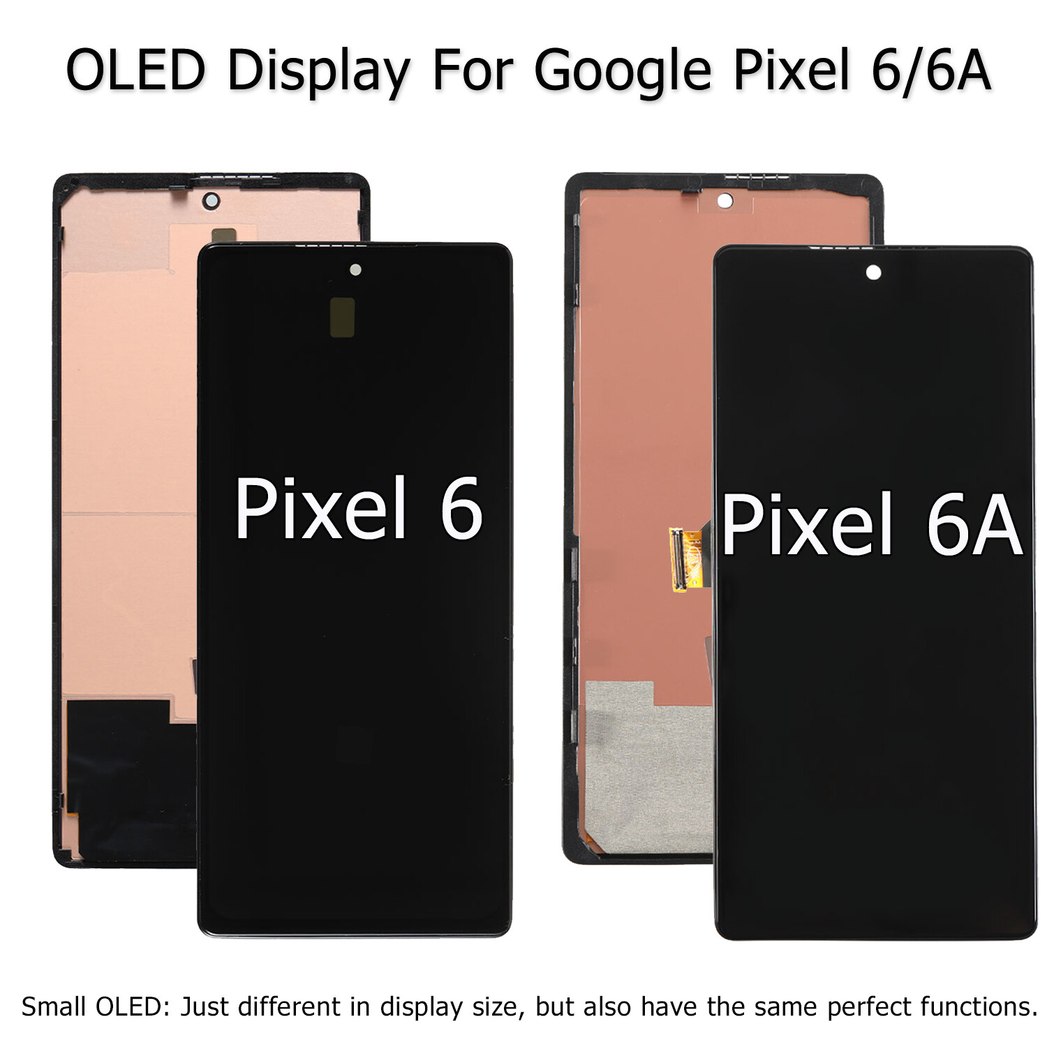 Replacement For Google Pixel 6 6A OLED LCD Display Touch Screen Assembly Frame