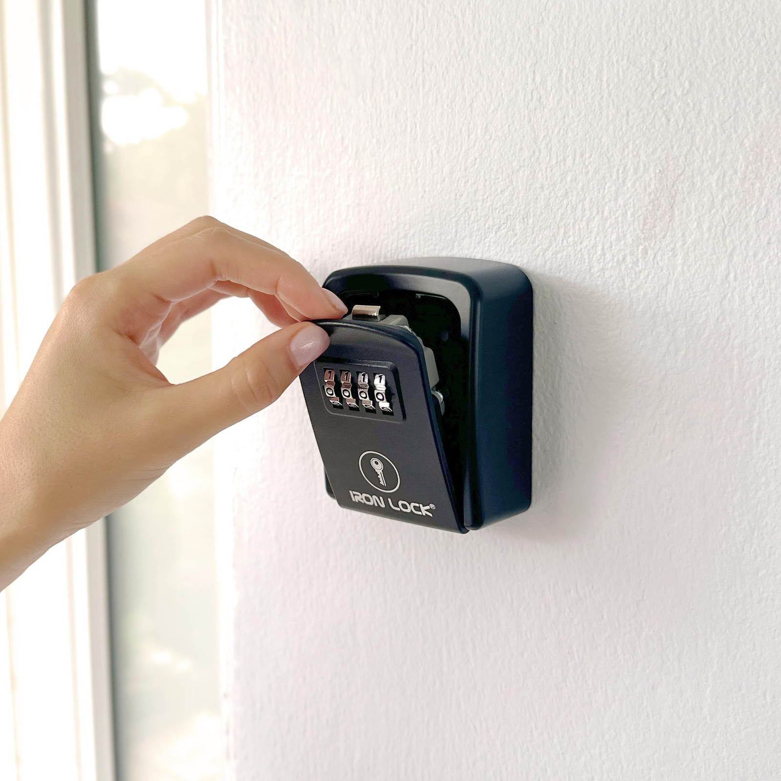 ® - Wall Mount Key Lock Box with 4-Digit Combination, Resettable Code, A B Sw...