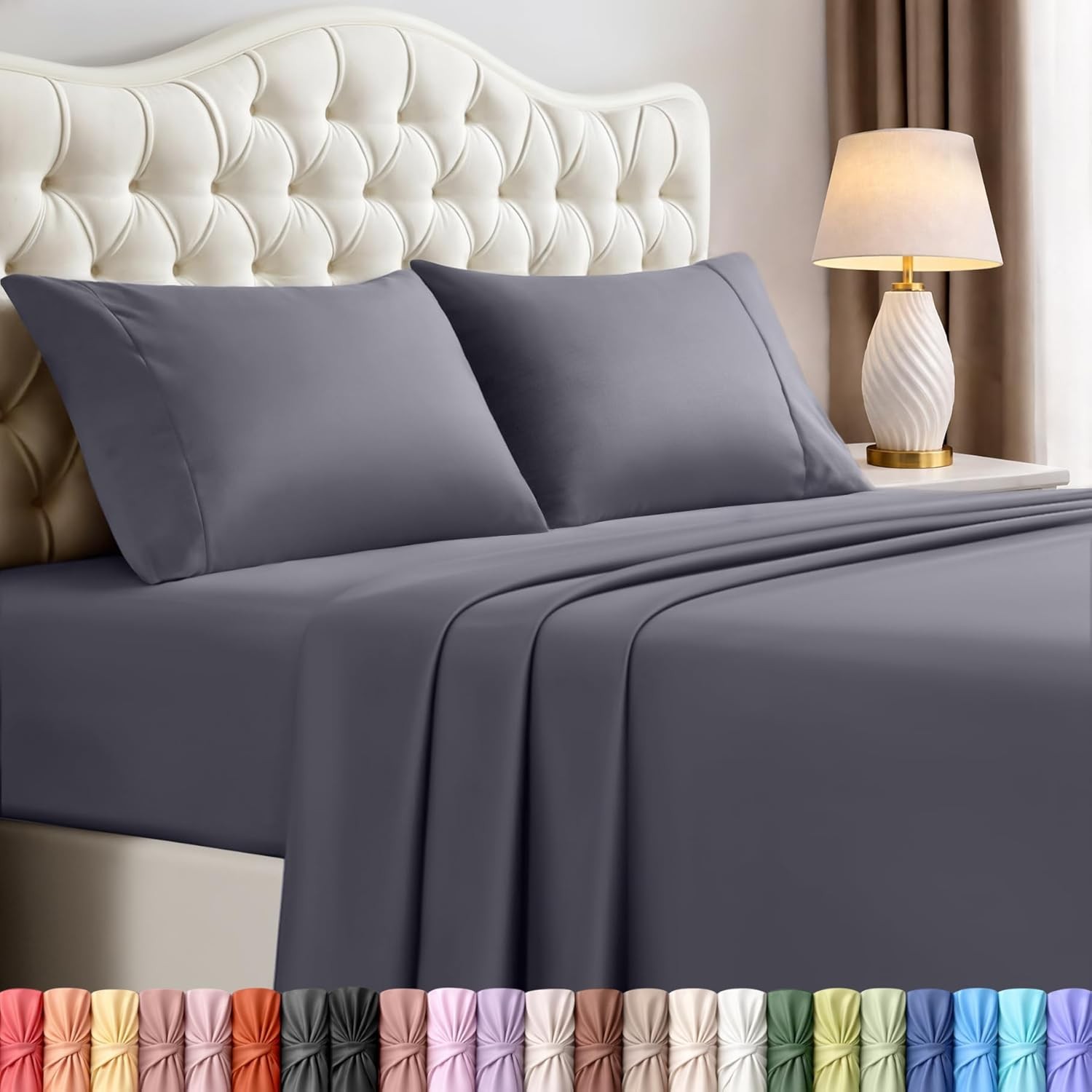 Utopia Bedding Queen Size Sheet Set – 4 Piece Bed Sheets, Soft and Breathable