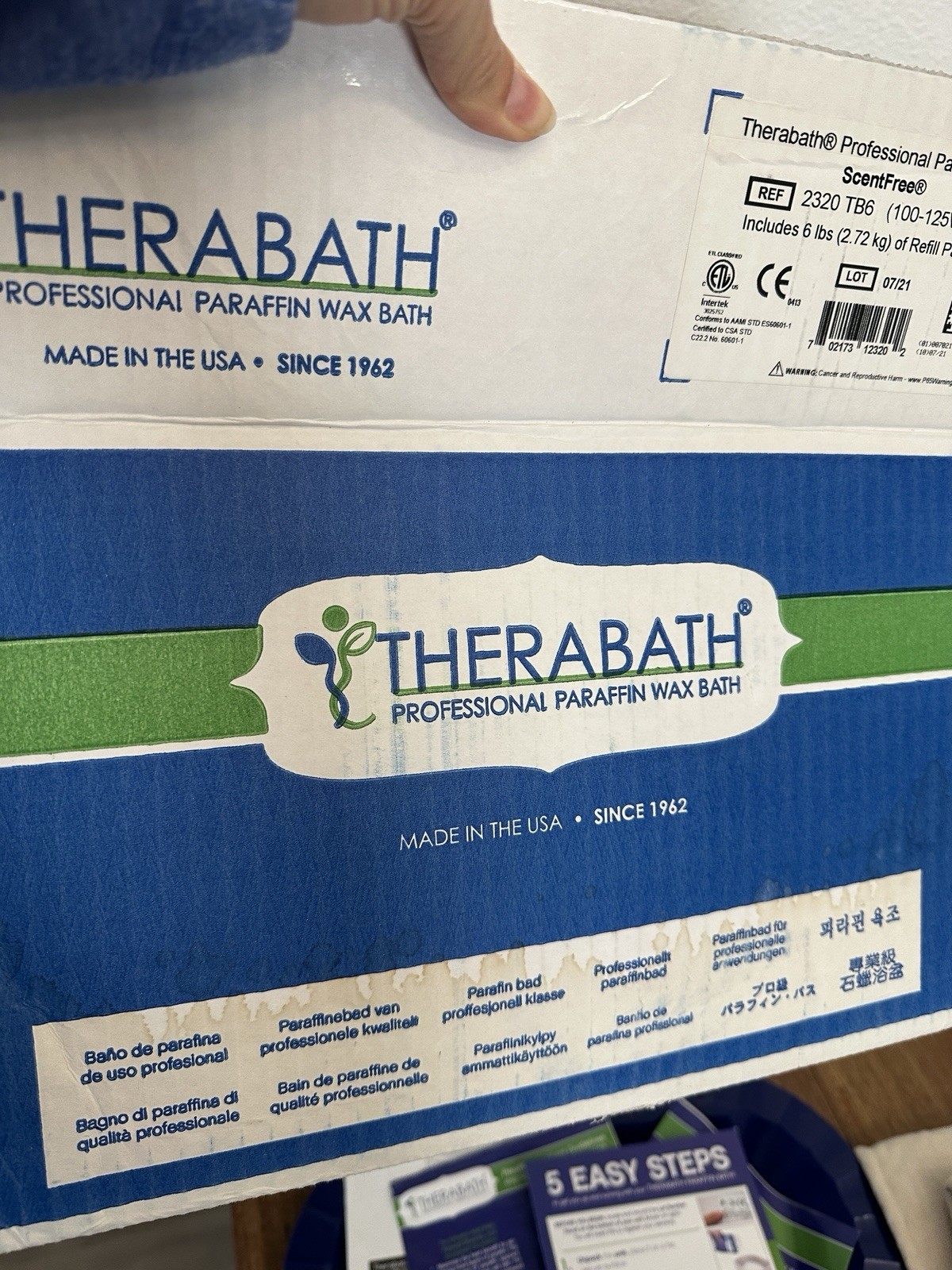 Therabath Professional Paraffin Bath 2320 TB6 6lb Kit ScentFree USA Feet & Hands