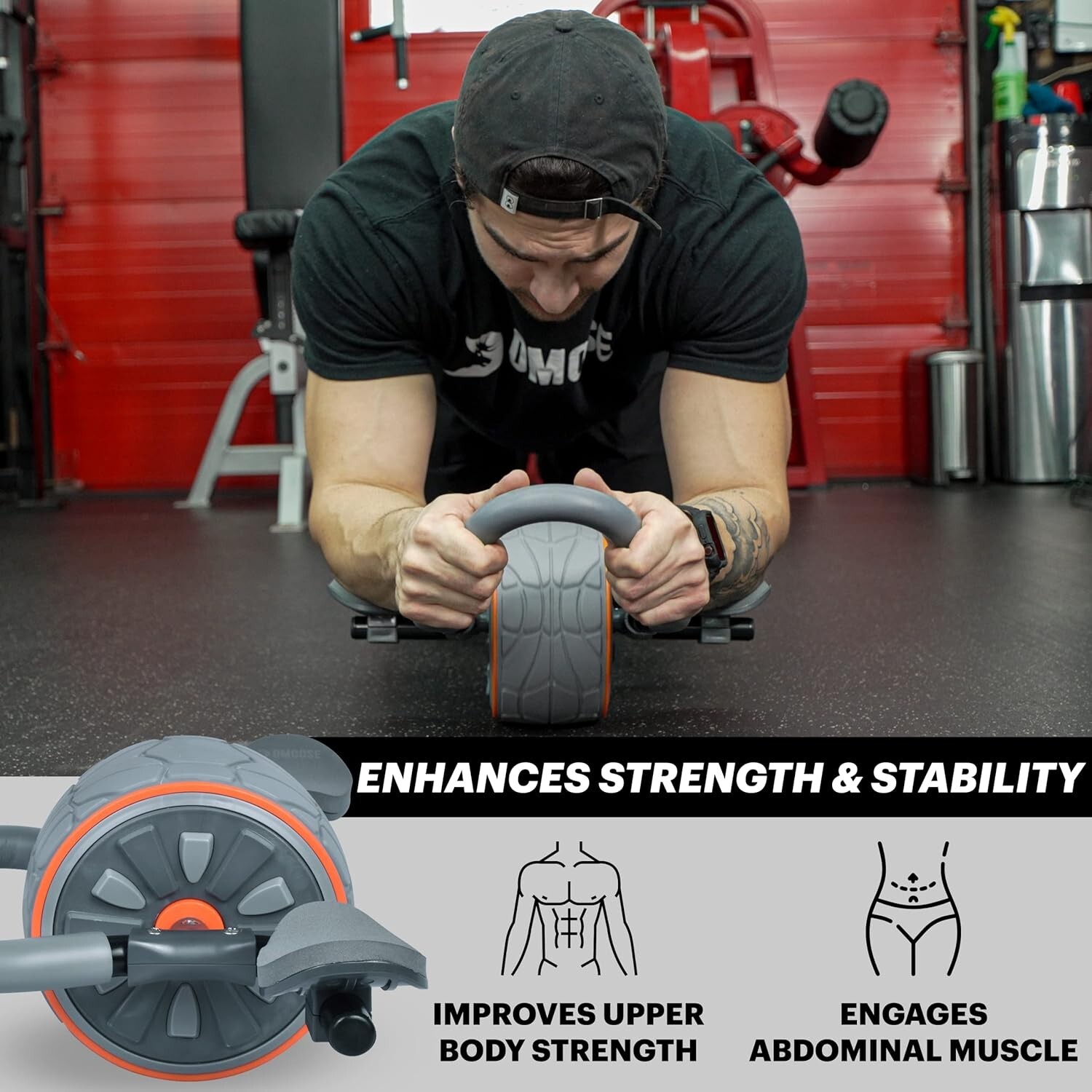 Ab Roller Wheel, Ab Workout Equipment for Abdominal & Core Strength Training,...