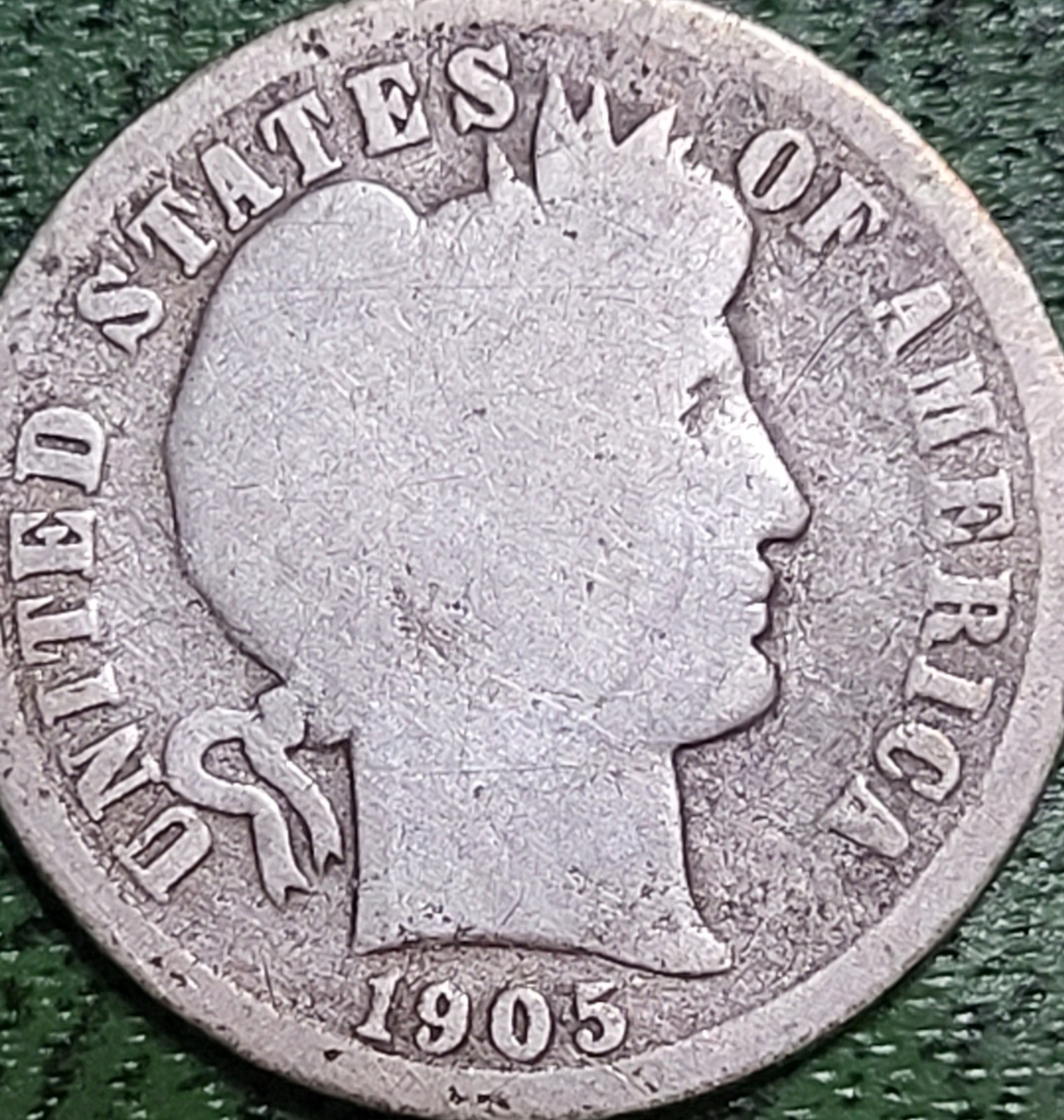 1905 Barber Dime Free Shipping