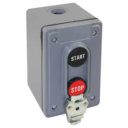 Dayton 20C802 Push Bttn Cntrl Statn, 1No/1Nc, Start/Stop