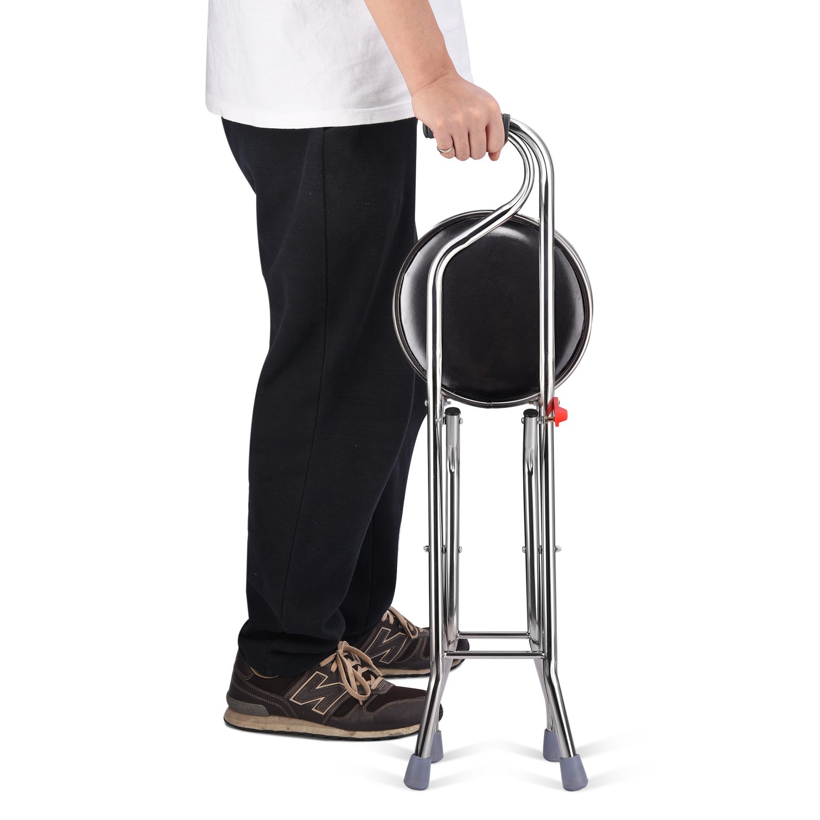 Walking Stick with Seat Folding 2in1 Chair Cane Portable Elders Travel Camp Care