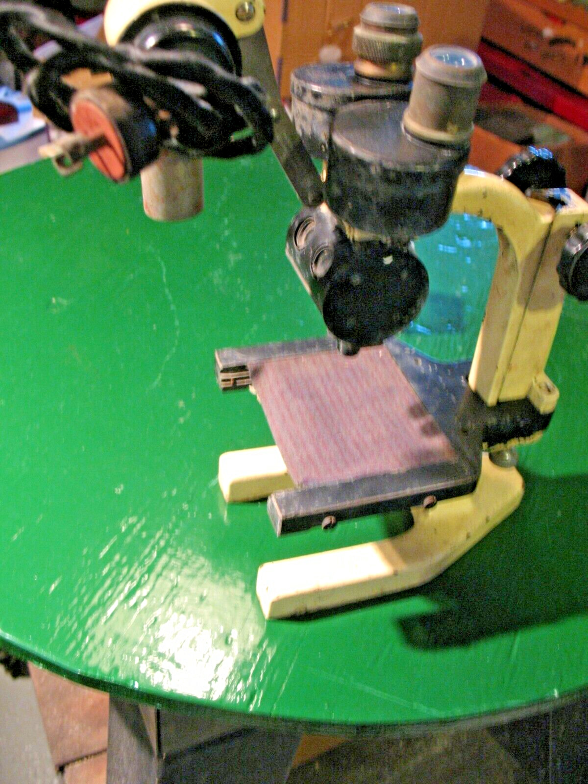 BAUSCH AND LOMB  STEREO  OPTOMETRIST MICROSCOPE VINTAGE PAT No. 1,622,350