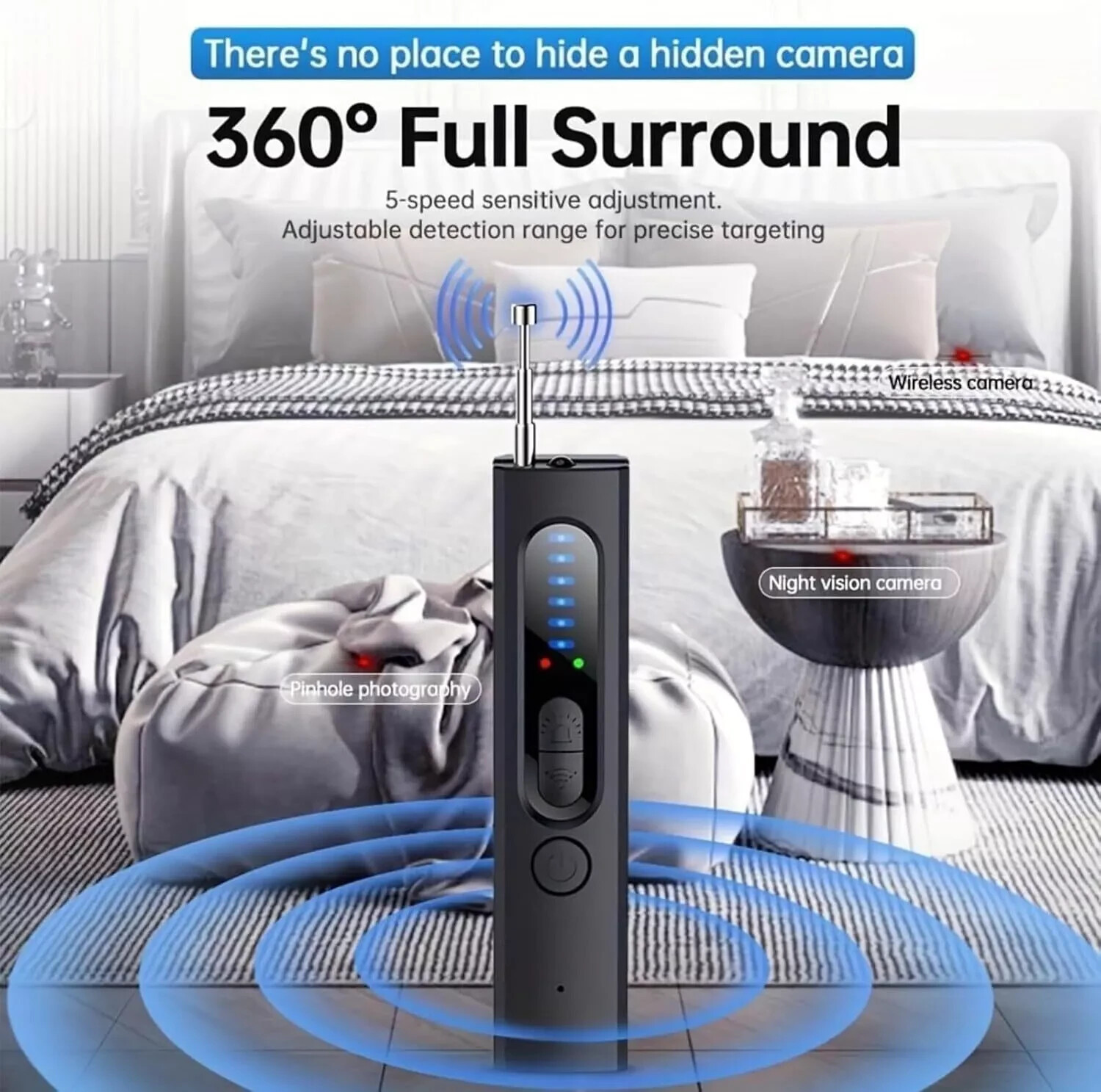 Hidden Camera Detector, Camera Detector, Anti Spy, GPS Tracker Detector,Portable