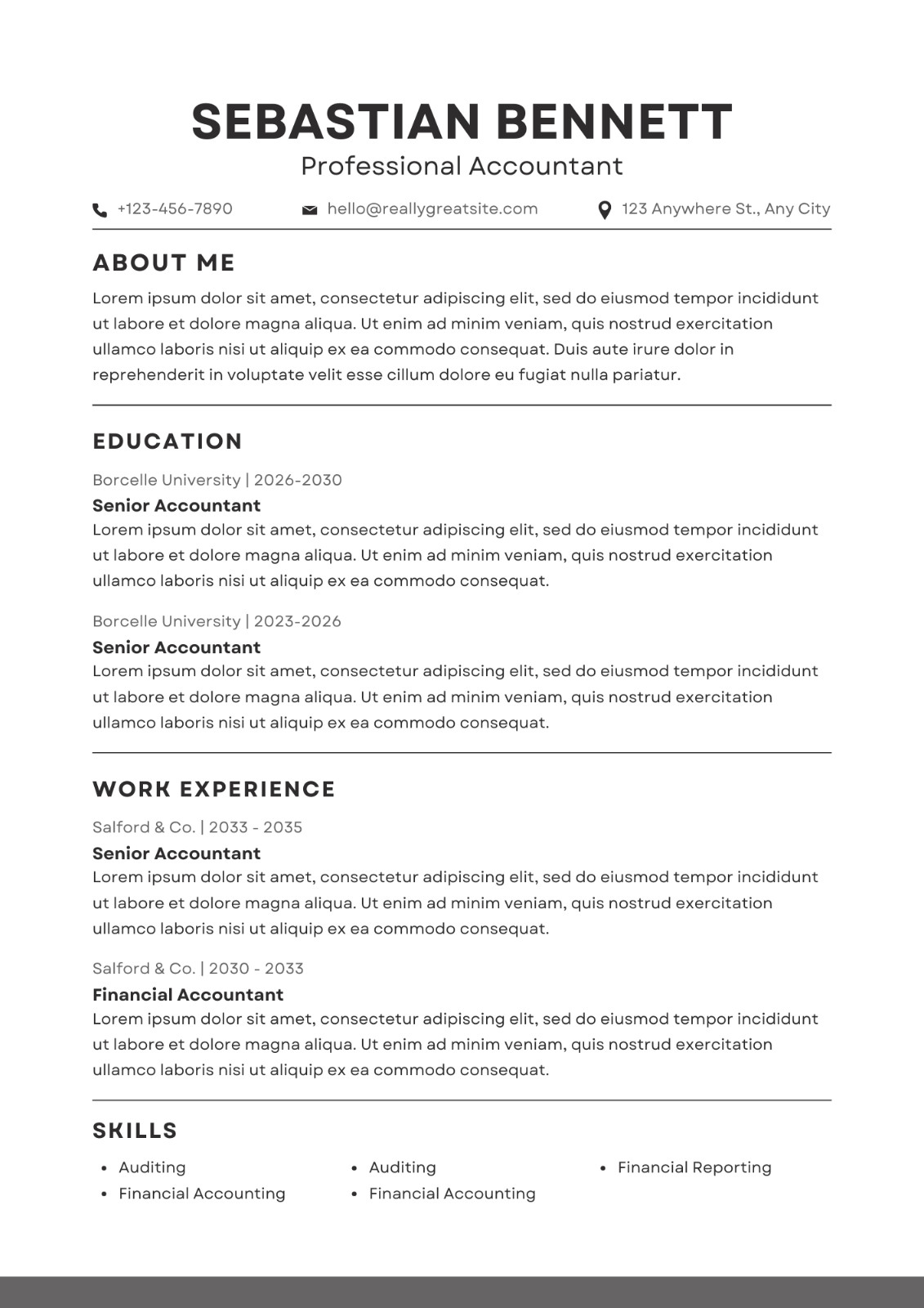 Modern Minimal Resume Template| 3 ATS Optimized CV + Cover letter, Editable.
