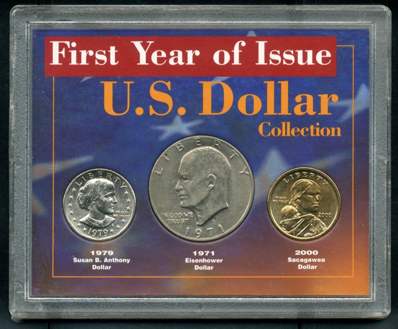 First Year of Issue Dollar Collection - 3 Coins from US Mint ‘71  ‘00 & ‘79