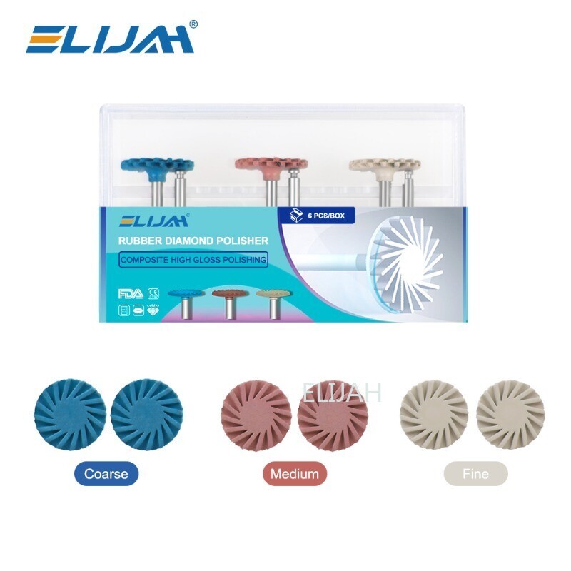 6Pcs/Box Dental Polish Kit Composite Resin Polishing Disc Spiral Polish Wheel