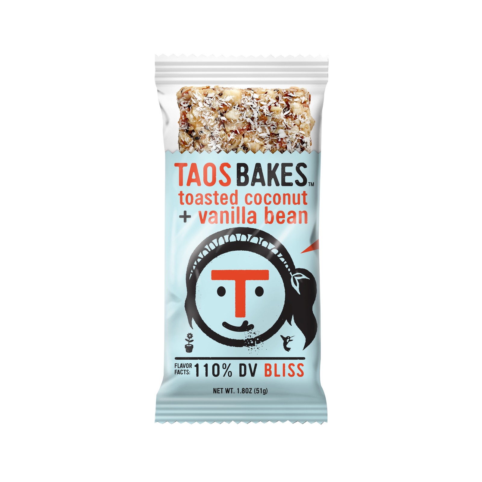 Taos Bakes Toasted Coconut Energy Bar - Gluten-Free, Non-GMO, Long-Lasting