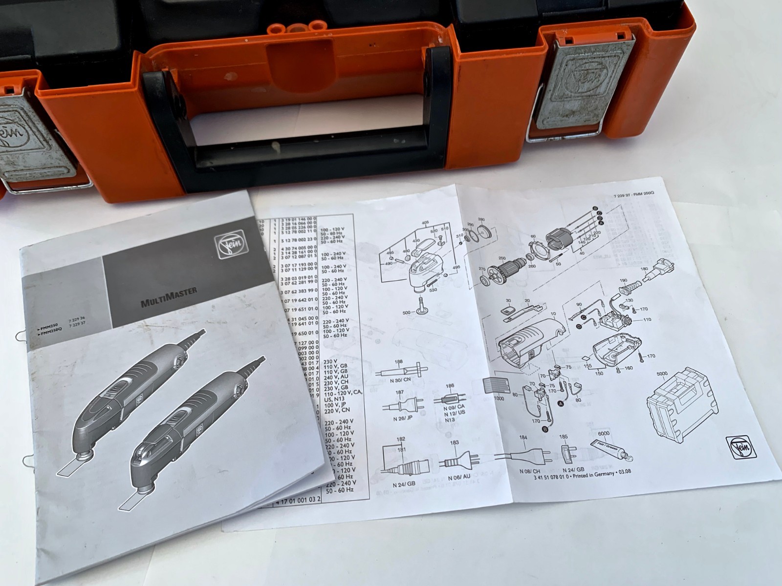 FEIN Multi Master Top FMM 250Q Variable Speed Multi-Tool with Case & Accessories