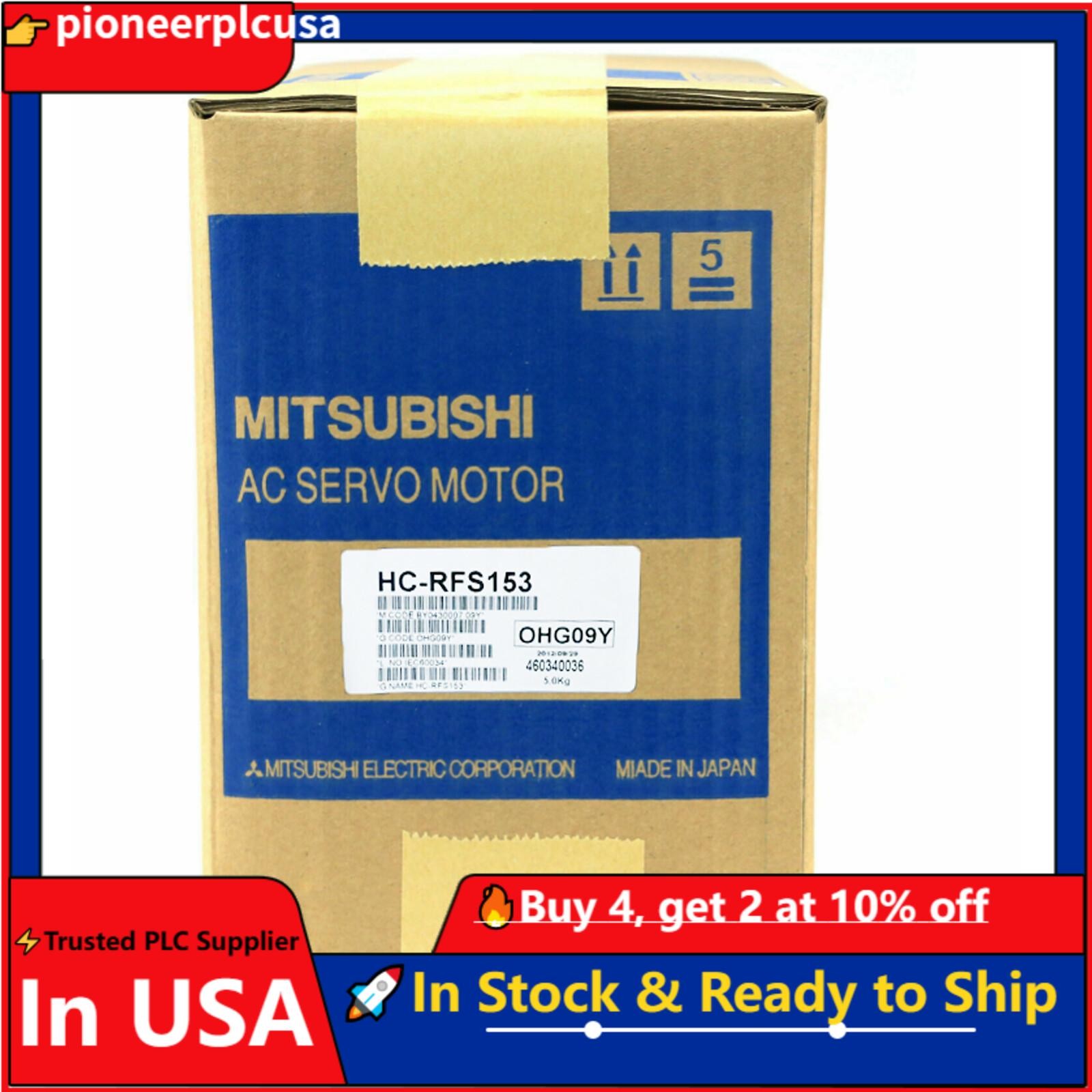 New In Box MITSUBISHI HC-RFS153 HCRFS153 AC Servo Motor