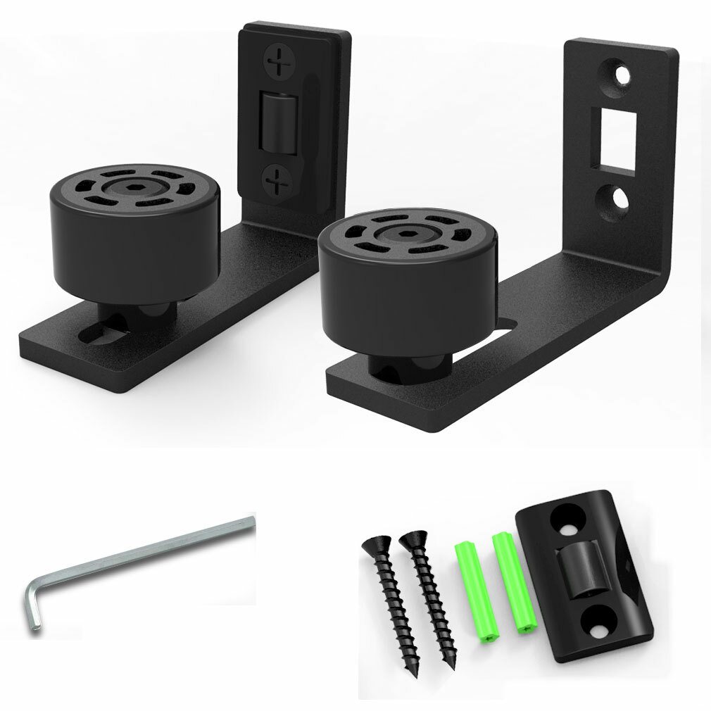 1 Pack CCJH Adjustable Wall Mount Floor Guide For Sliding Barn Wood Door