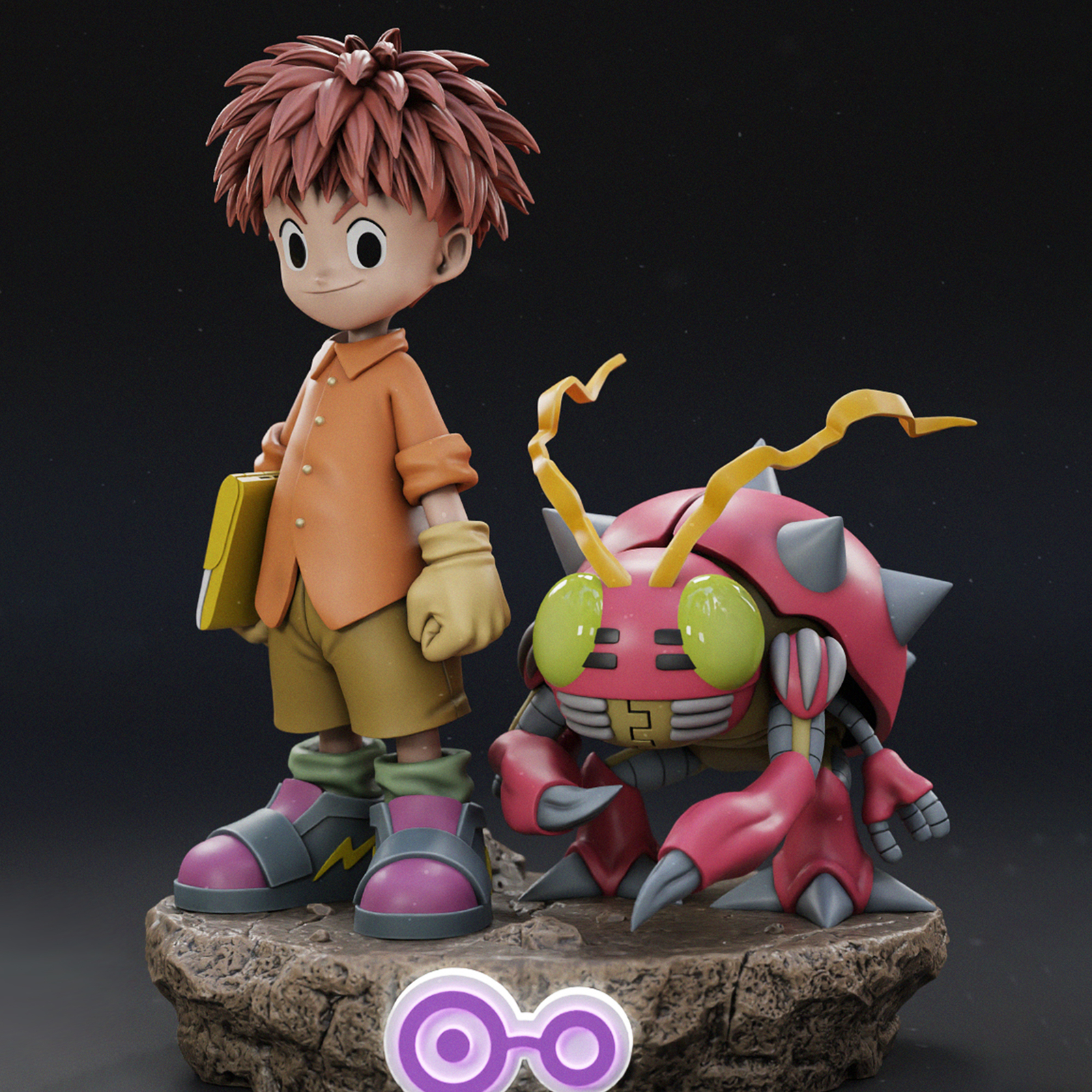 Unpainted Digimon Koushiro 'Izzy' Izumi  + Tentomon Resin GARAGE KIT In Stock Ne