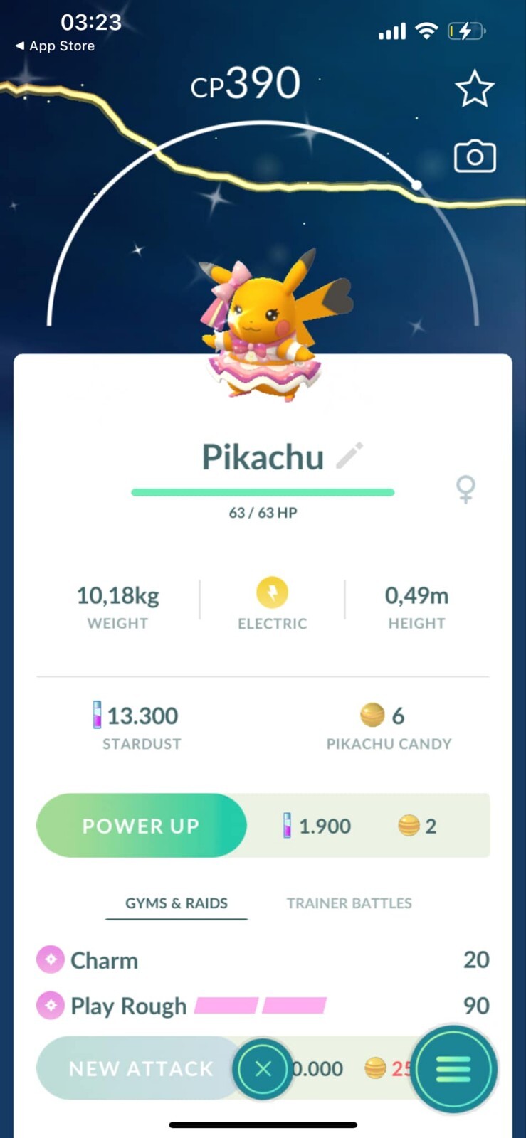 Pokémon Shiny Pikachu PopStar Costume Pop Star  - Traded - Read Description