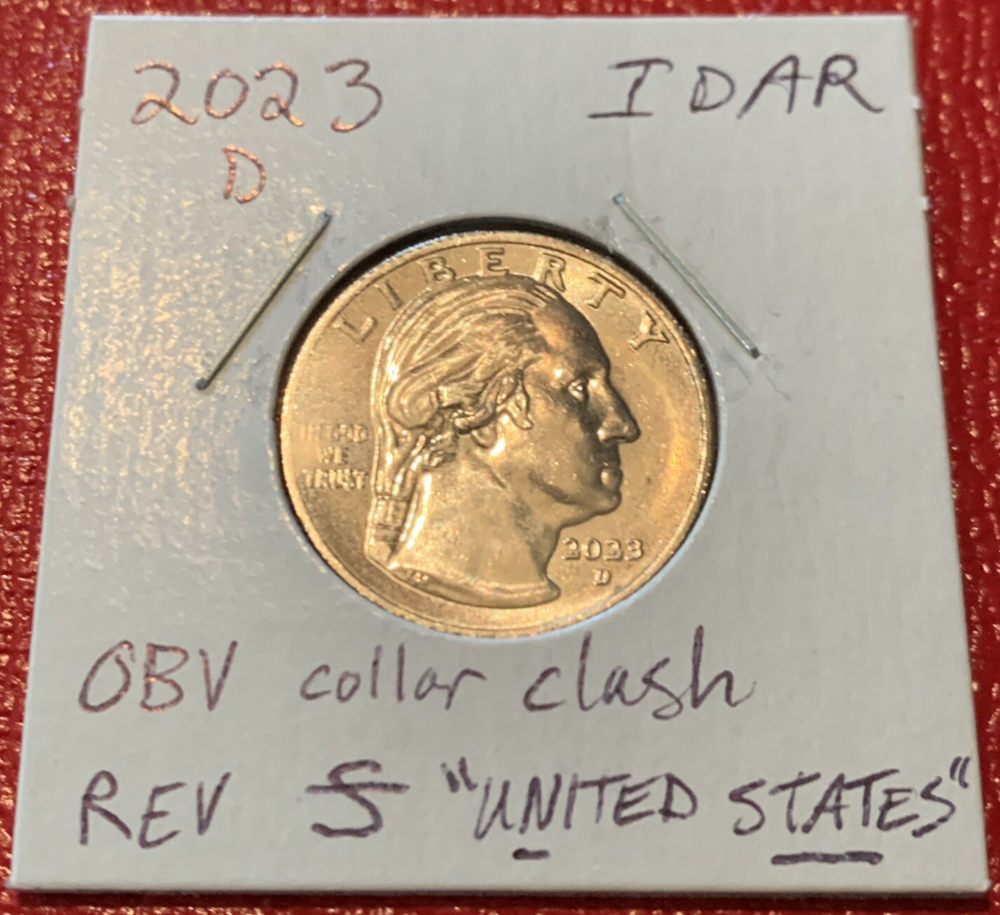 2023-D Jovita Idar Quarter ERROR: Strikethrough + Collar Clash. BU