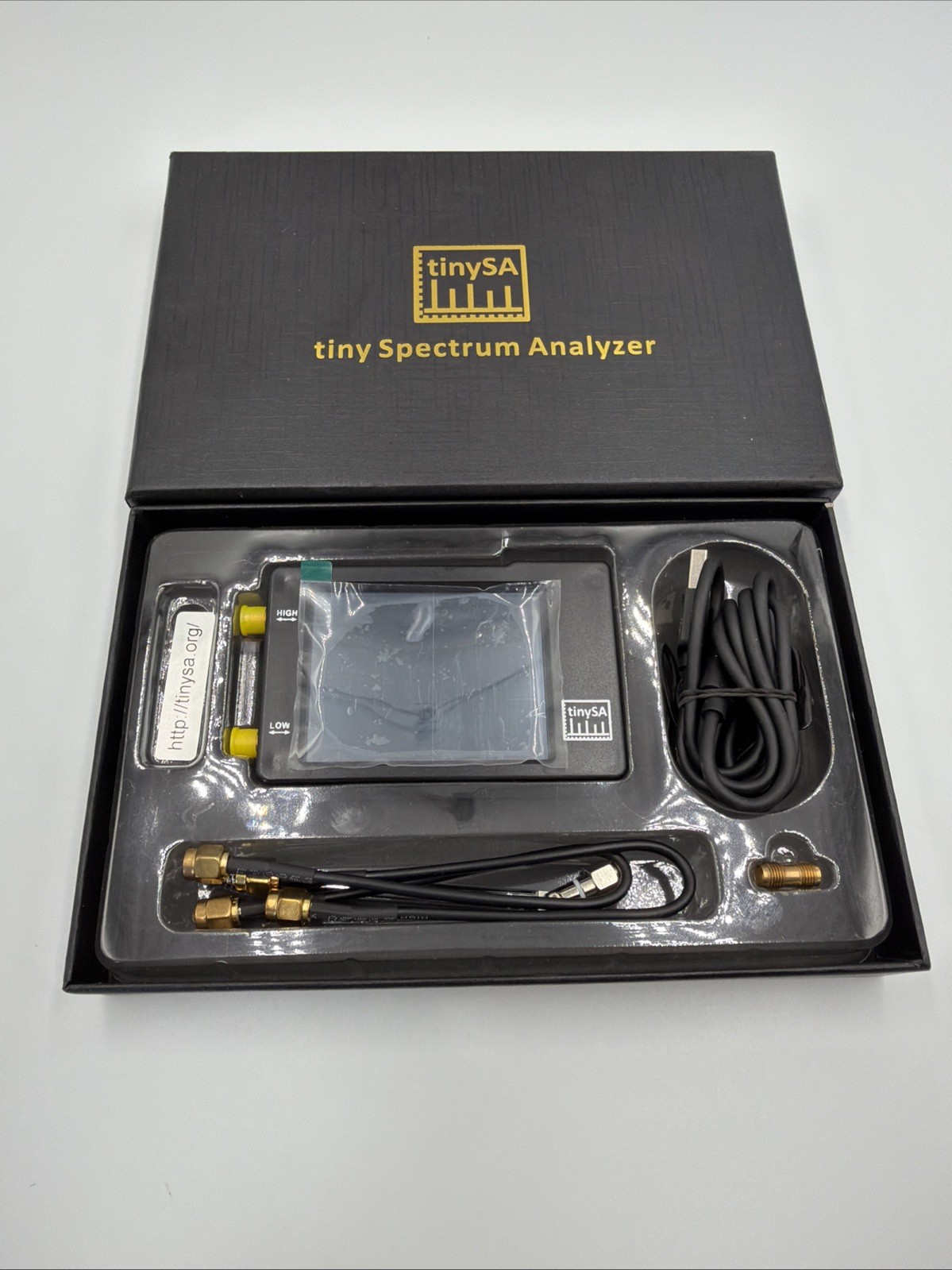 2.5" Display Tiny Spectrum Analyzer TinySA 100MHz-350MHz 240MHz-960MHz 5V USB