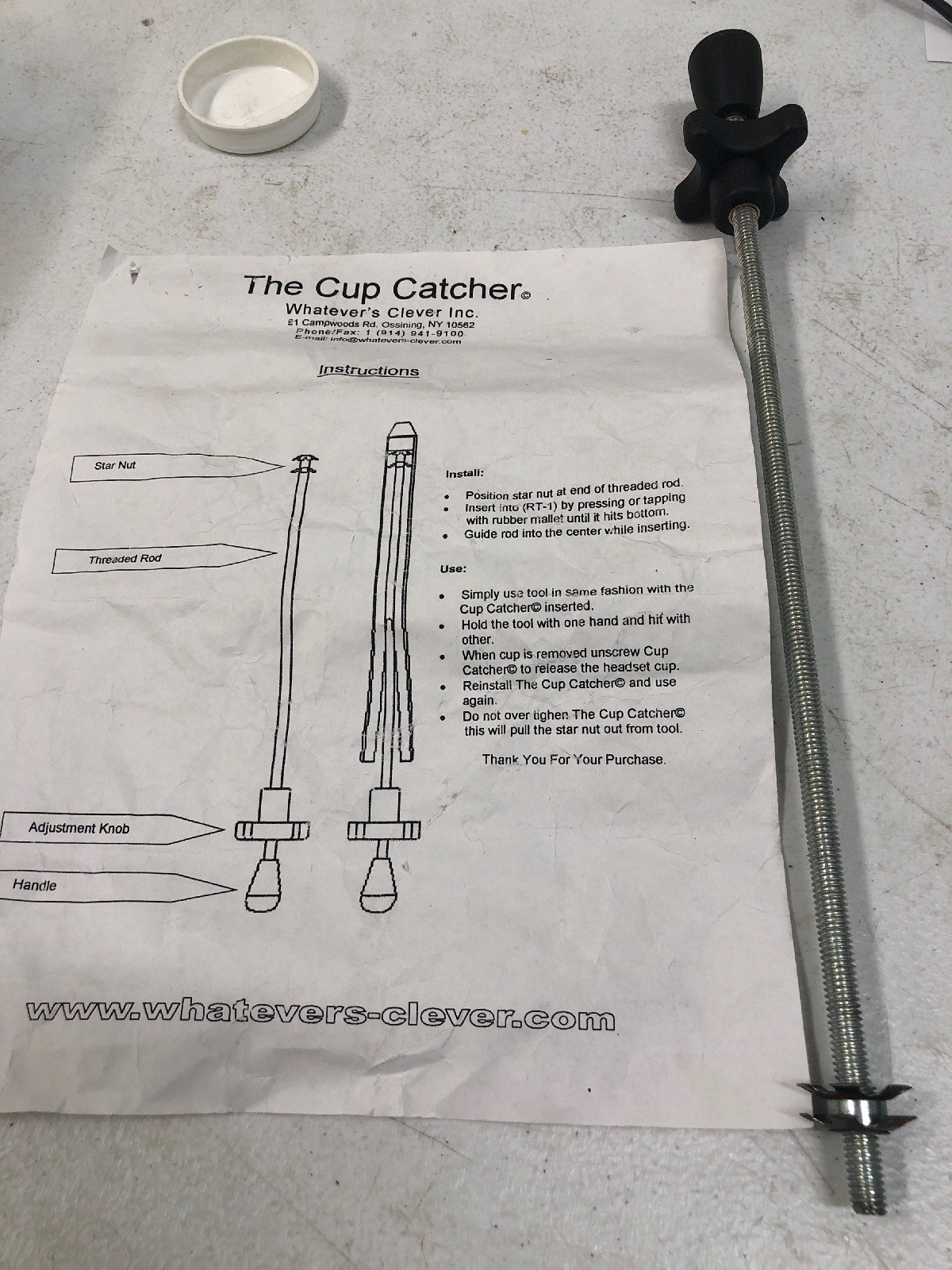 NEW Headset Cup Catcher, Requires Park RT-1 Cup Removal Tool