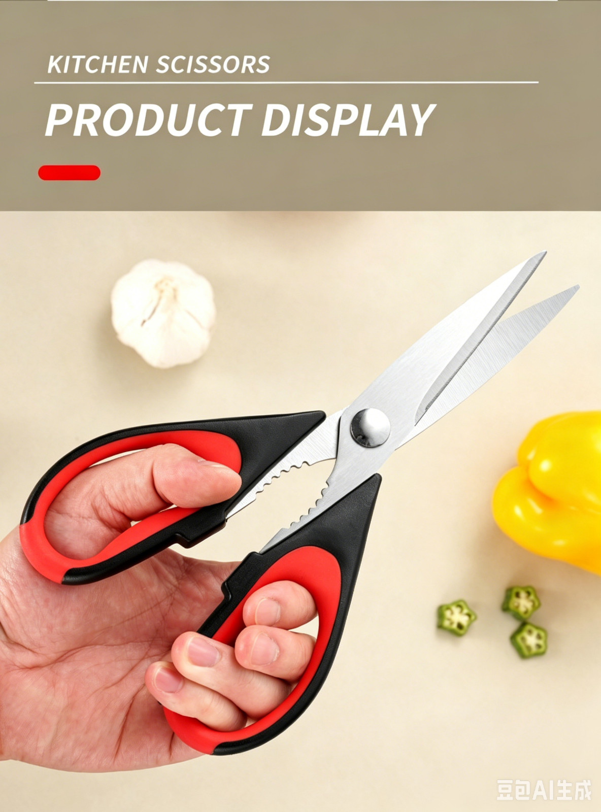 2 Pc Kitchen Scissors Heavy Duty Stainless Steel Multi Purpose Shears With Cover