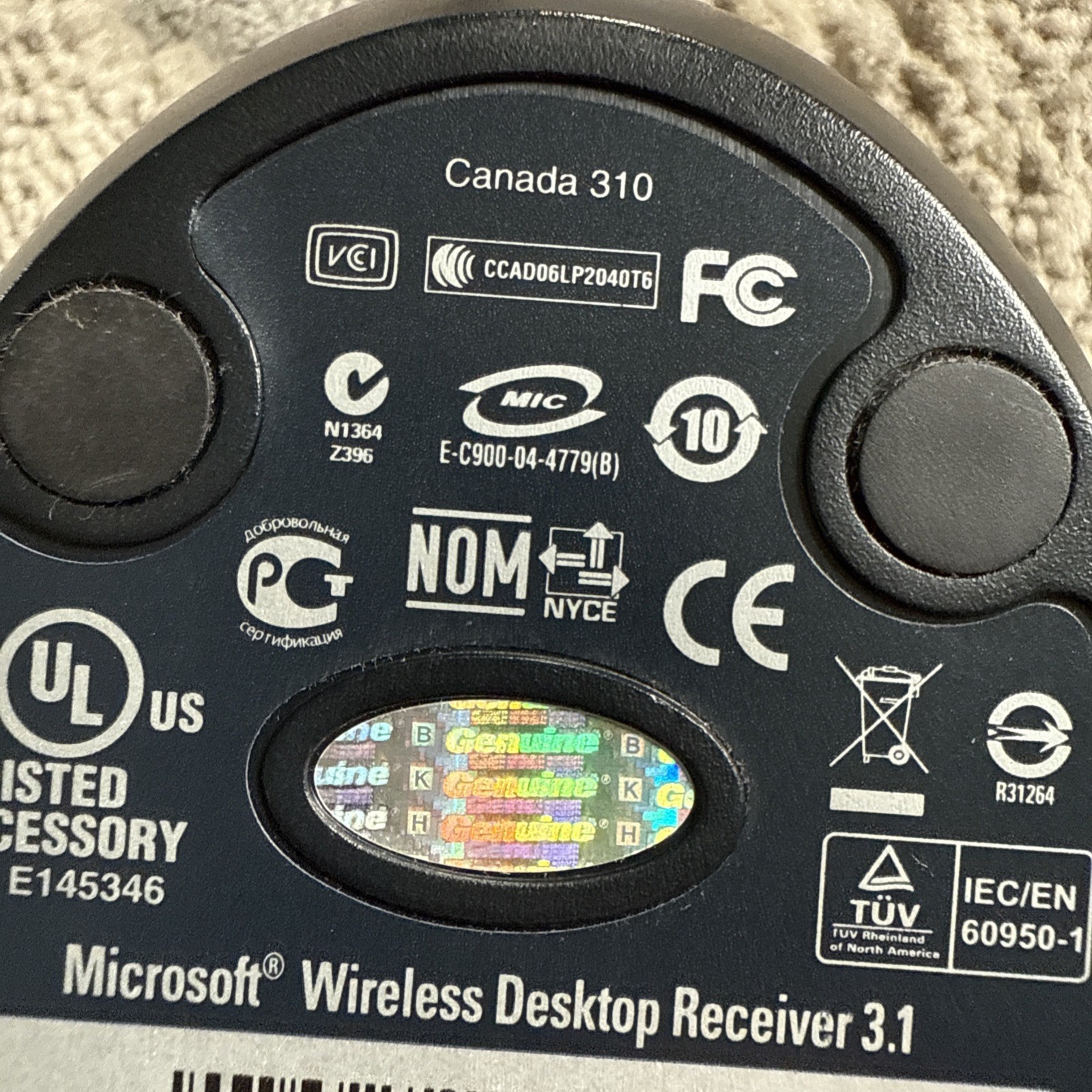 Microsoft Wireless Optical Desktop Receiver 3.1 Model 1028 Replacement