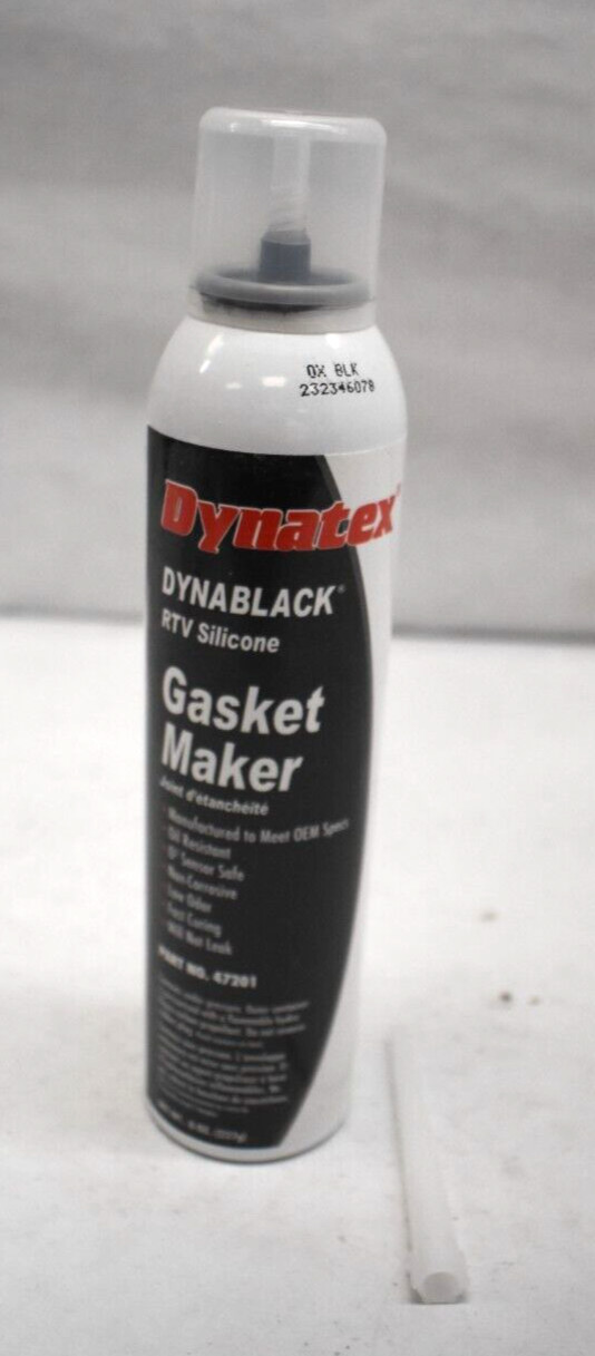 Dynatex 47201 DynaBlack RTV Silicone Gasket Maker L/V Oxime Fast Cure 8 Oz