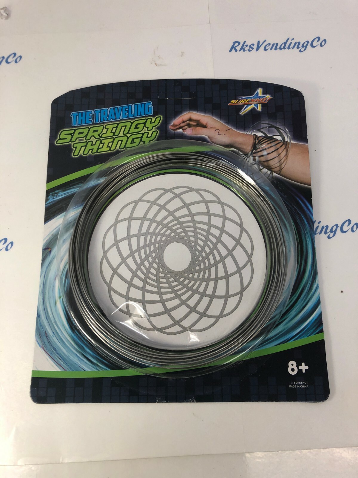 Kinetic Spring Bracelet #D Steel Color Magic arm ring packaged