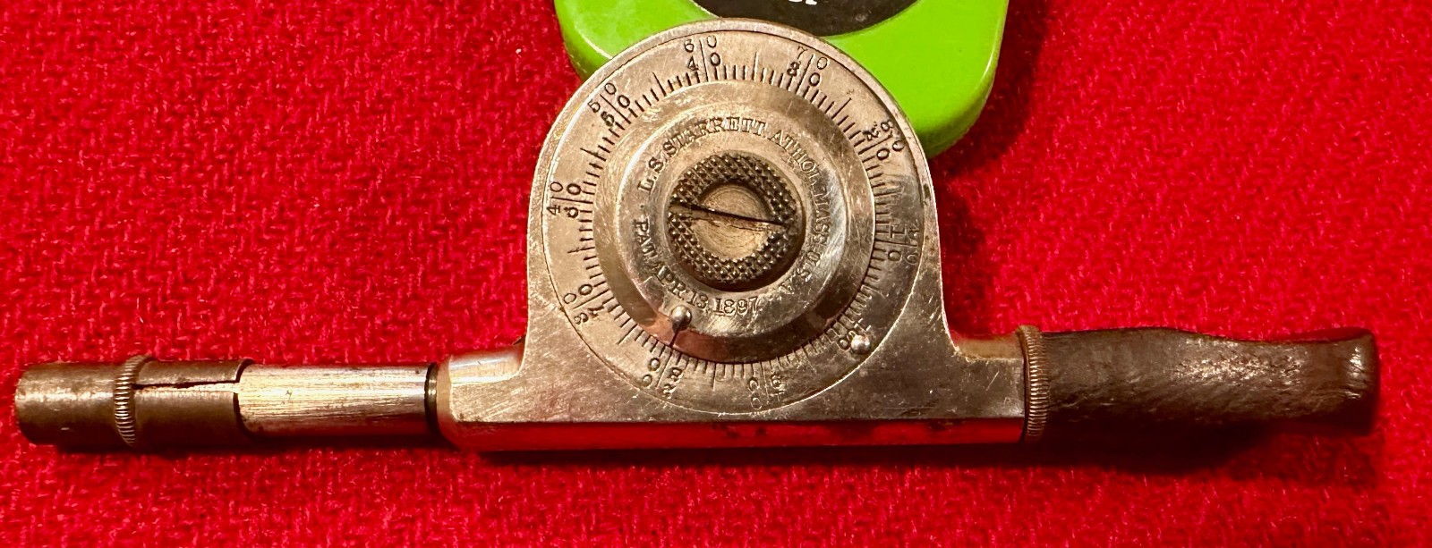 Vintage L.S. Starrett Revolution Counter Tool RPM Speed Gauge PAT Apr 13, 1897