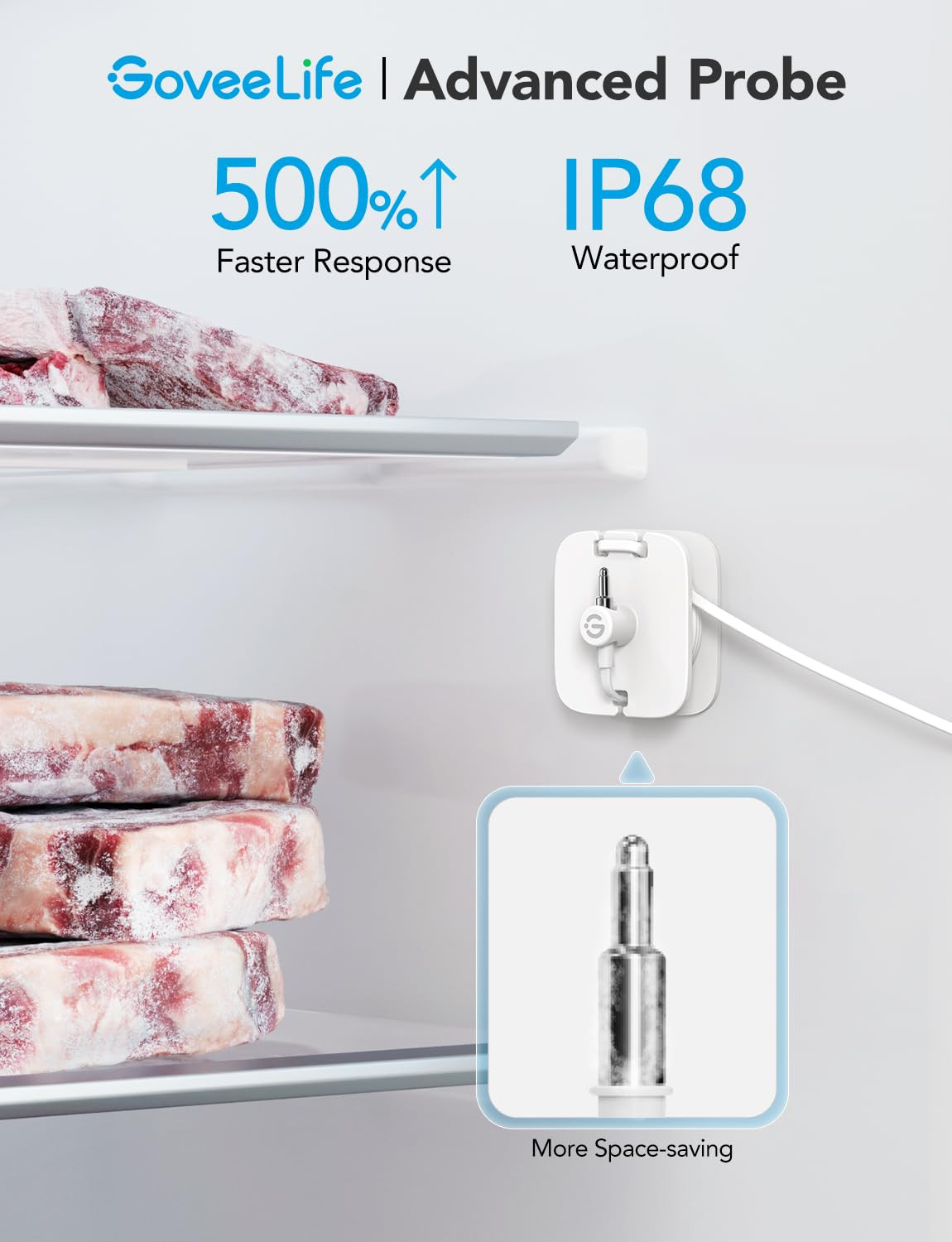 Wifi Refrigerator Thermometer with Alarm, Wireless Digital Freezer Temperature G