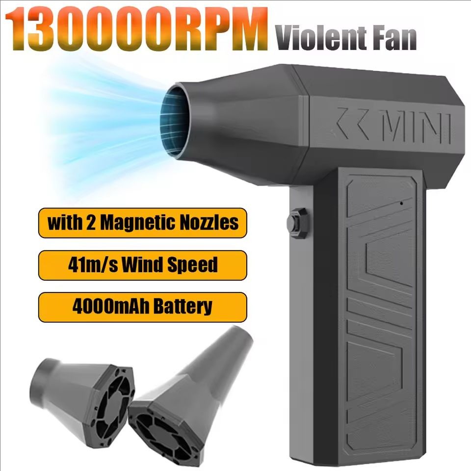 Air Duster Magnetic nozzle 130000RPM Powerful Air Blower Vacuum Cleaner Type-C