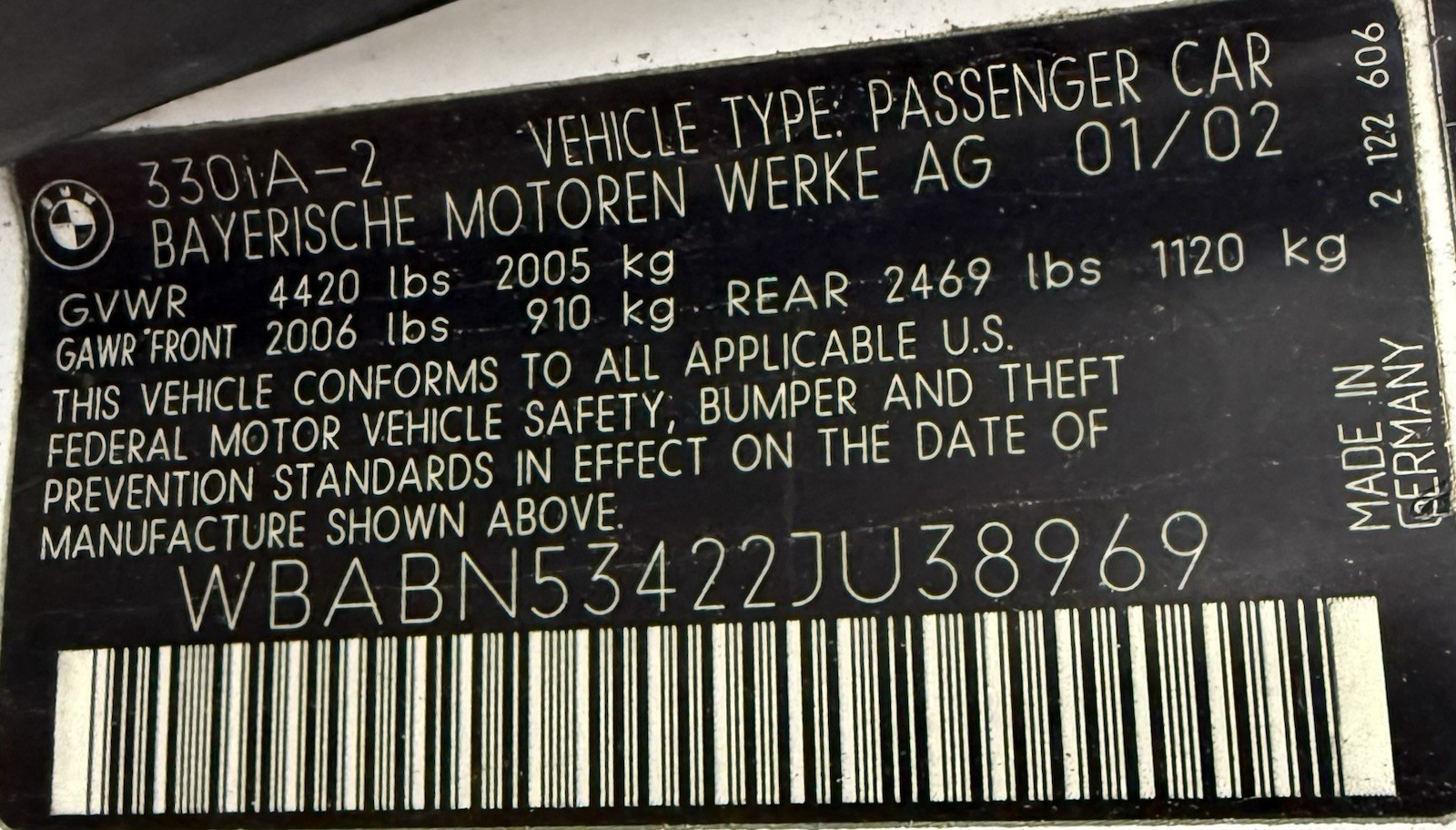1999-2006 BMW E46 ULTRASONIC ALARM MODULE COVER 8239224