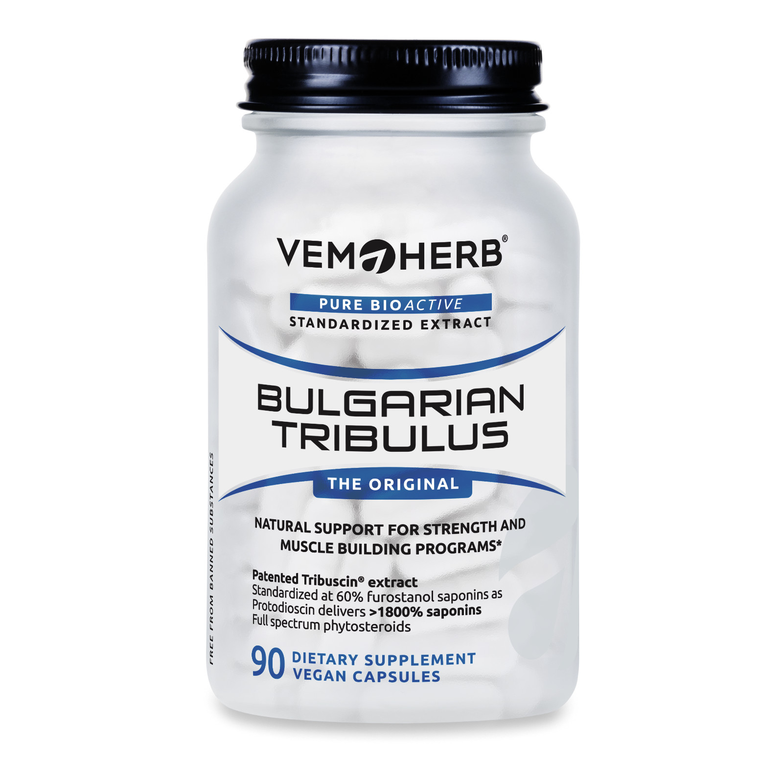 VEMOHERB BULGARIAN TRIBULUS - the original Tribulus from Bulgaria (90 vegan caps
