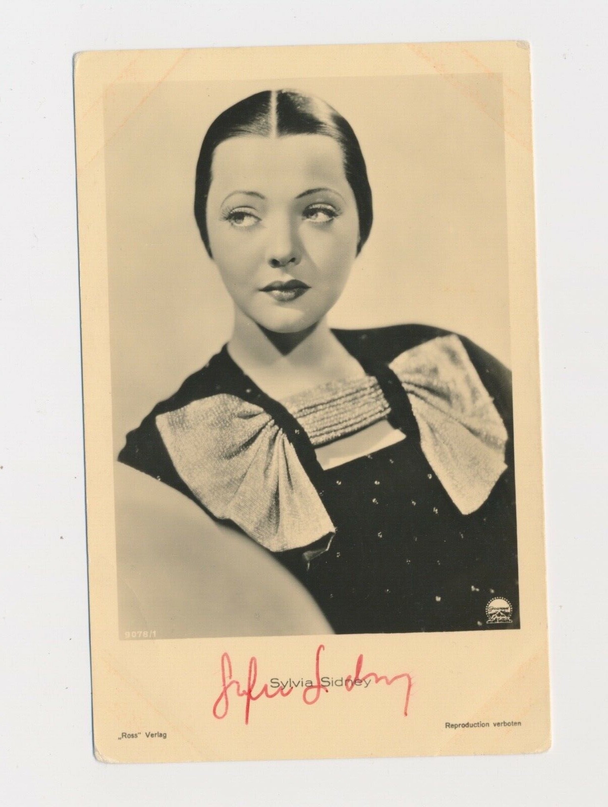 Sylvia Sidney - Autograph signed #80
