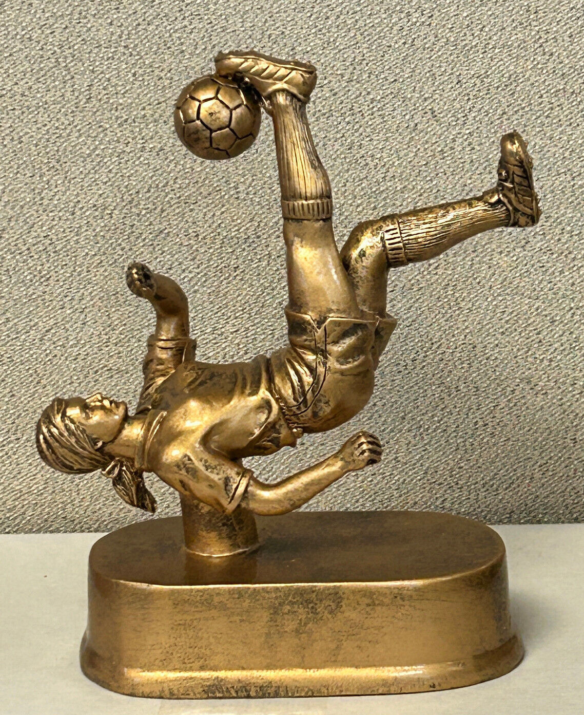 Female Bicycle Kick Soccer Trophy