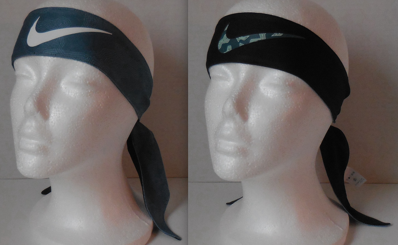 Nike Dri-Fit Head Tie 2.0 Reversible Printed Youth Ash Green/Black/White