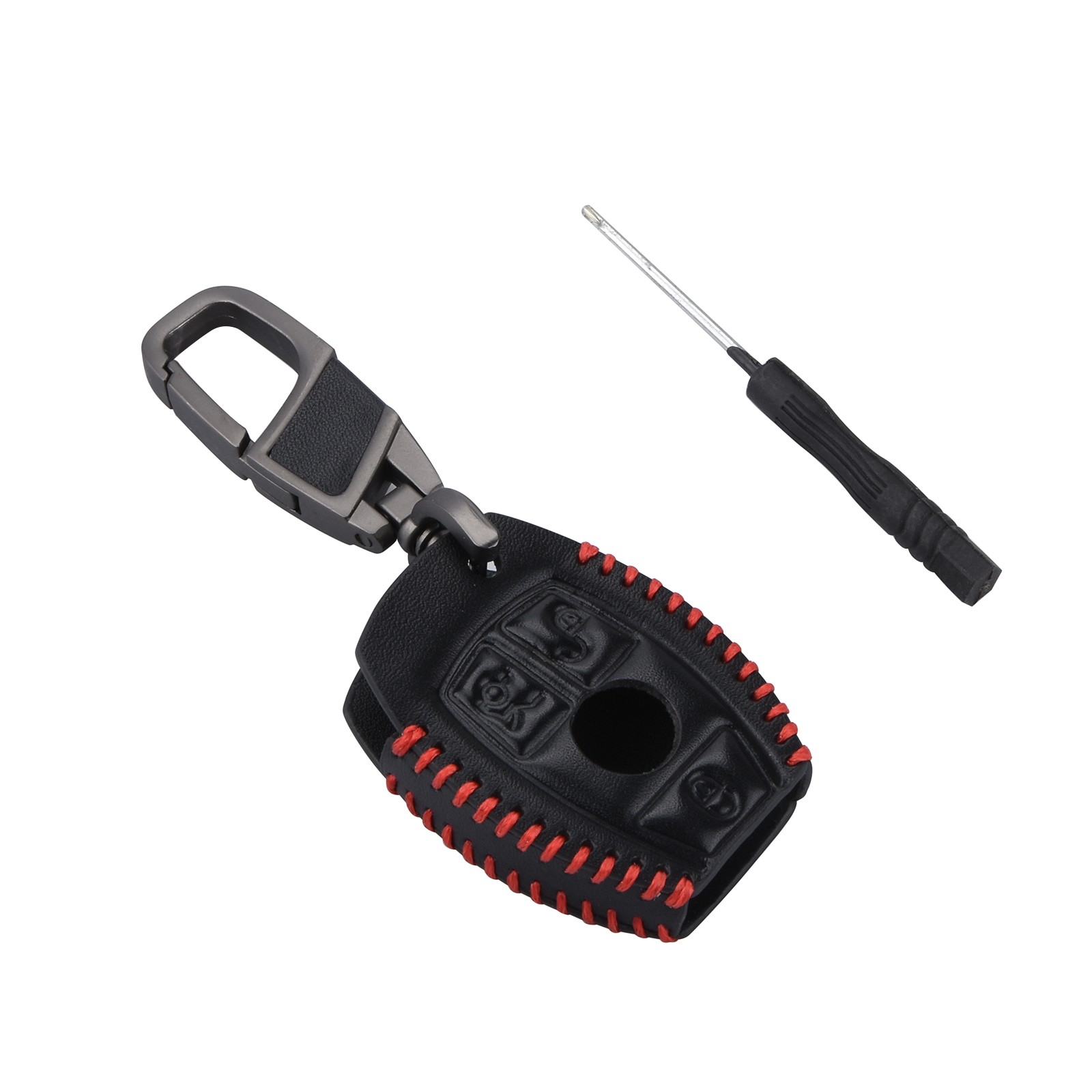 Car Remote 3 Buttons Key Case Holder Cover Chain Protector For Mercedes Benz E/