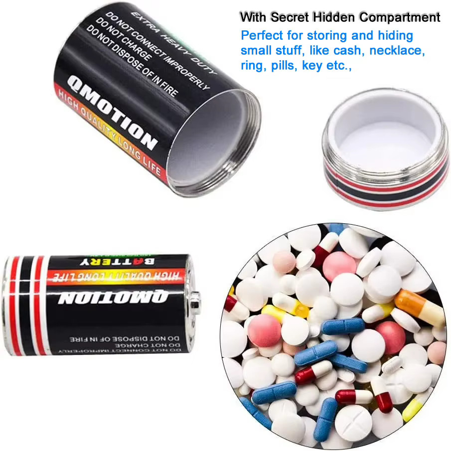 Hidden Compartment "D" Battery - Secret Dummy Diversion Safe