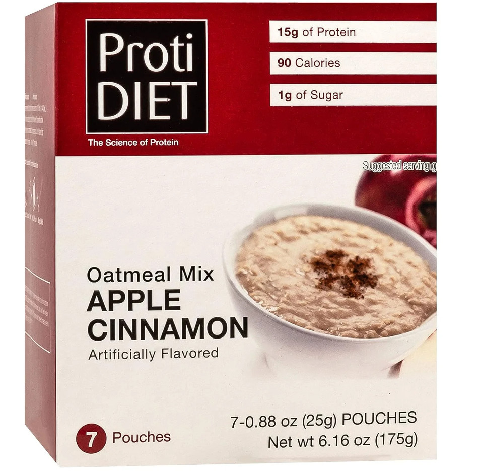 Proti Diet Apple Cinnamon Oatmeal - High Protein Breakfast Meal Replacement
