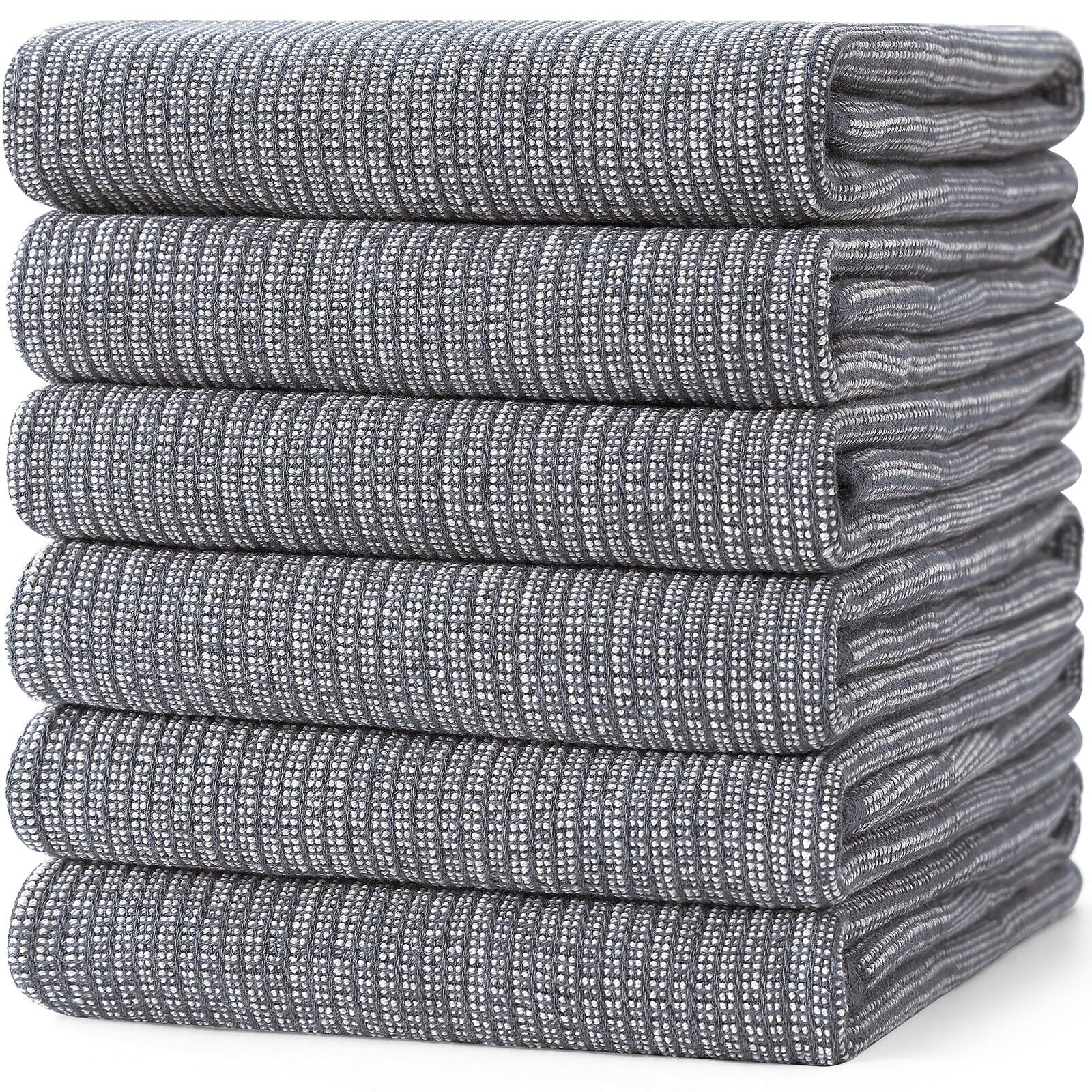 Homaxy Premium Kitchen Towels(18”x 28” 6 Pack) Large Cotton Kitchen Hand ...