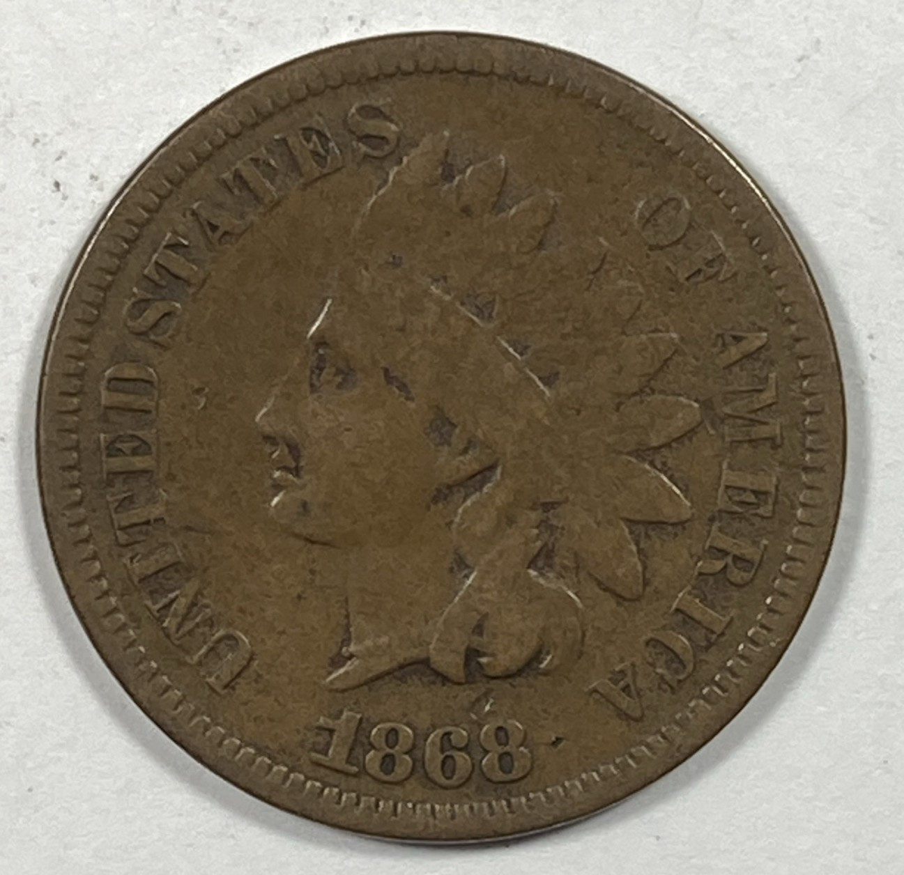 1868 Indian Cent .01. Perfect Fine.