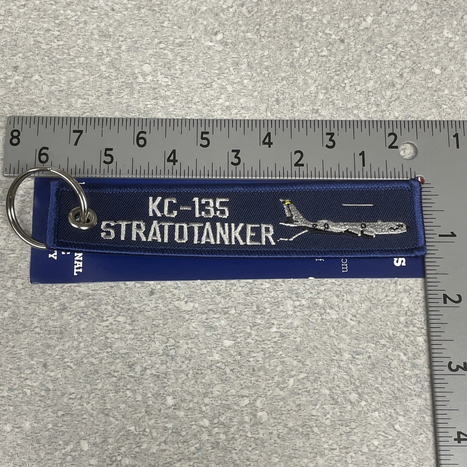 Keychain - KC-135 Stratotanker Altus AFB OK Blue Keychain - New