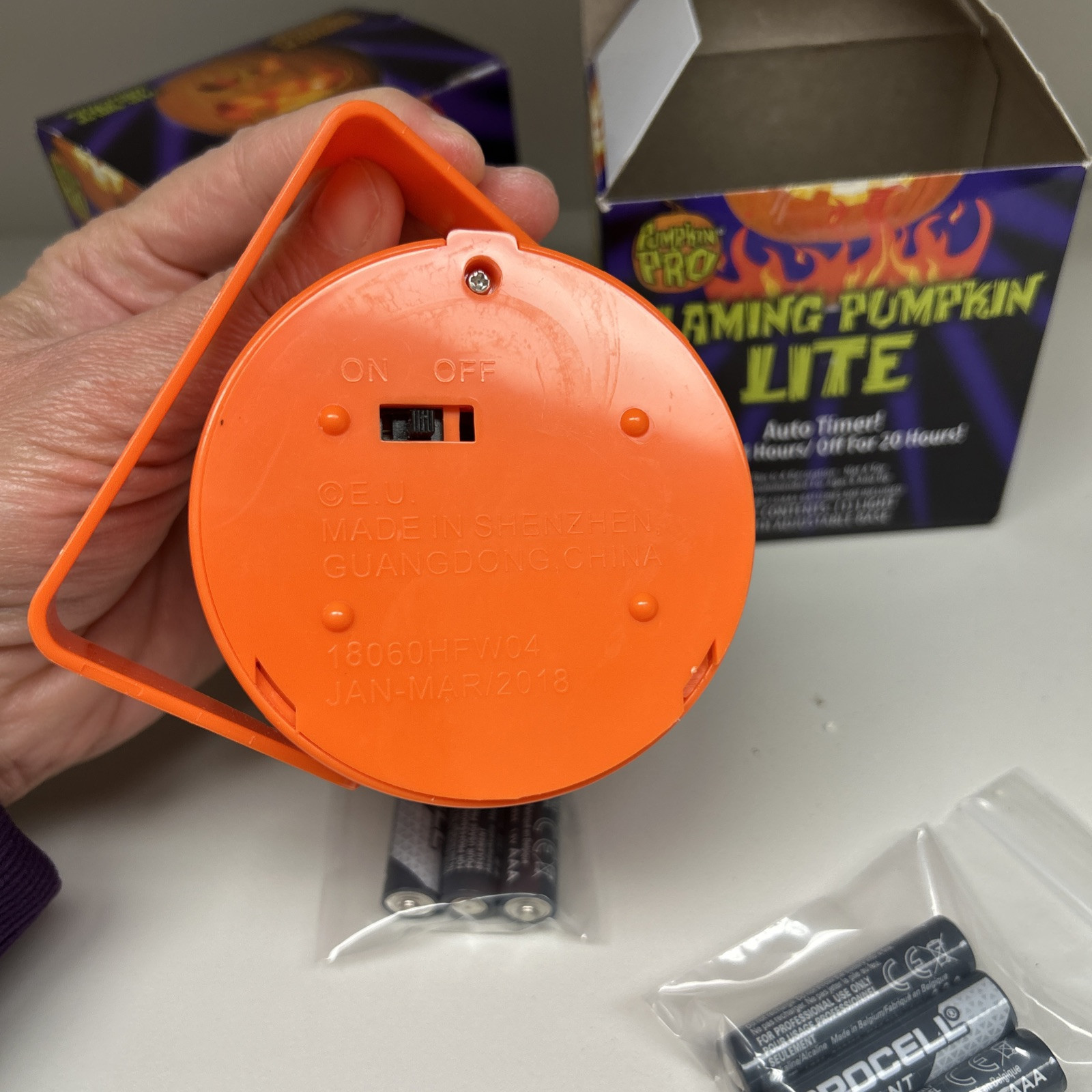 Lot Of 2 Pumpkin Pro Halloween Flaming Pumpkin Light Timers