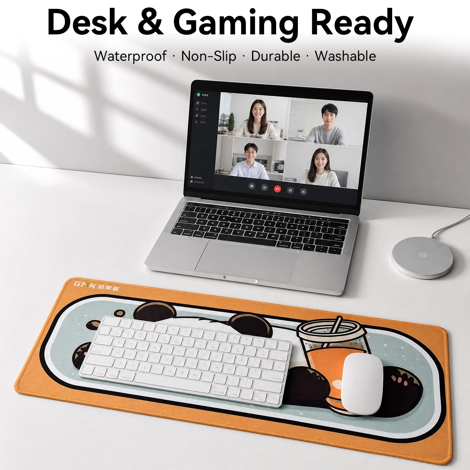 Panda Large Gaming Mouse Pad Non-Slip Extended Keyboard Desk Mat PC 28 x 12"