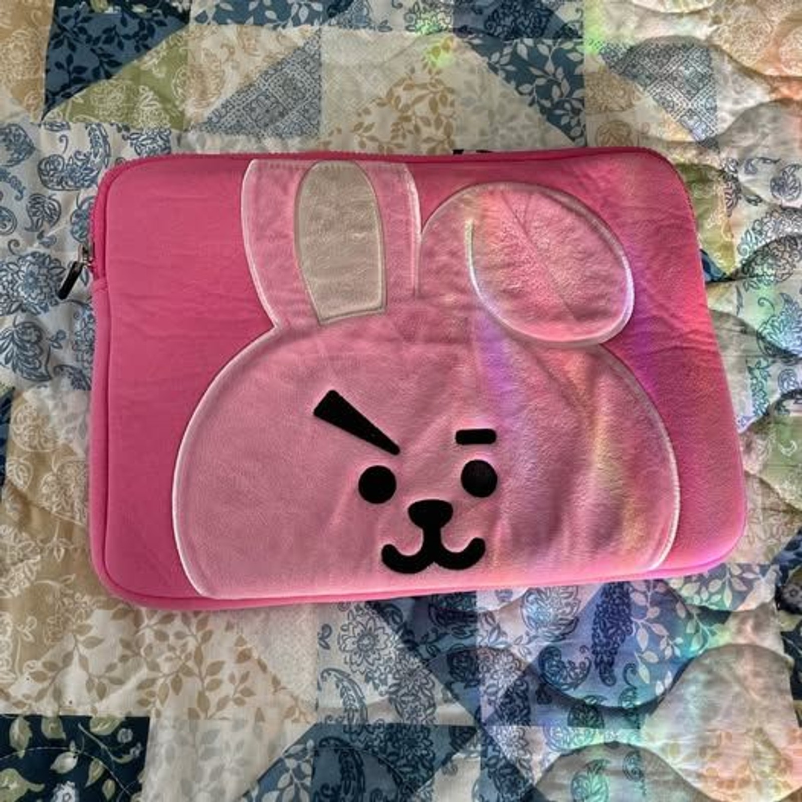 BTS BT21 Cooky Pink Laptop Sleeve