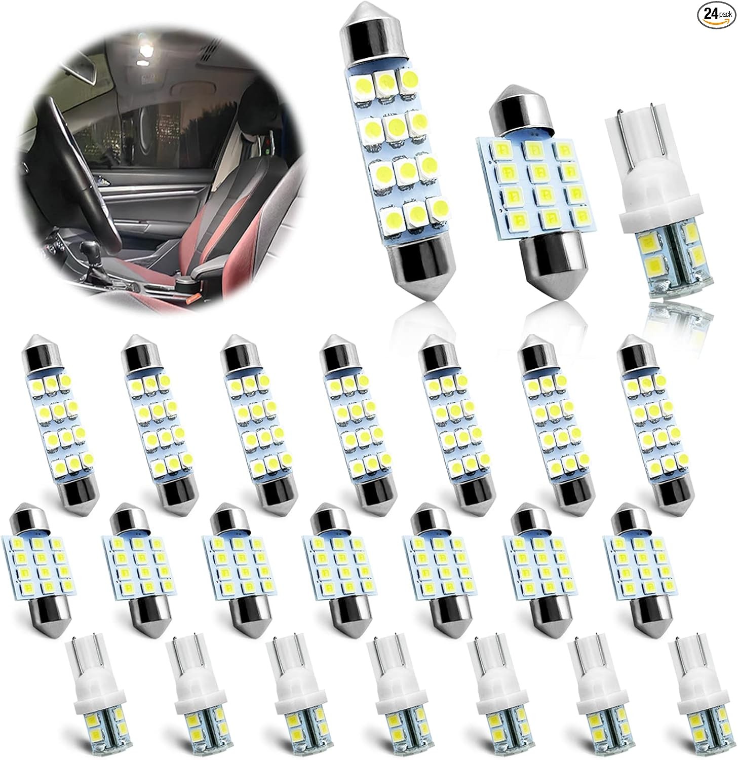 Interior Car Lights, Car Led Bulb, Interior Replacement Bulbs of  Color: white